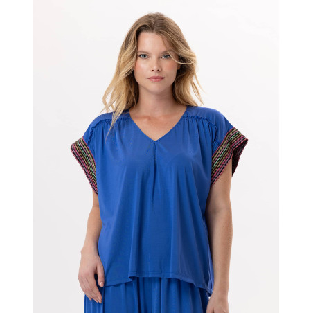 Tee-shirt en jersey PAMPELONNE 930 Bleu | Lingerie le Chat