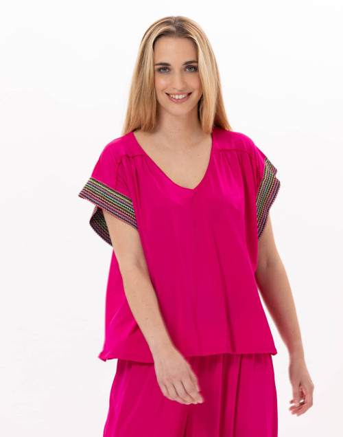Tee-shirt en jersey PAMPELONNE 930 Fuchsia | Lingerie le Chat