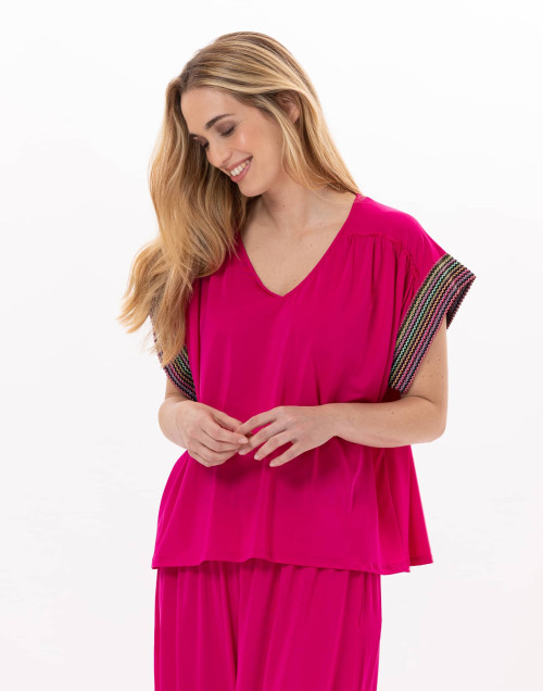 Tee-shirt en jersey PAMPELONNE 930 Fuchsia