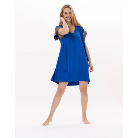 Kaftan en jersey PAMPELONNE 940 Bleu | Lingerie le Chat