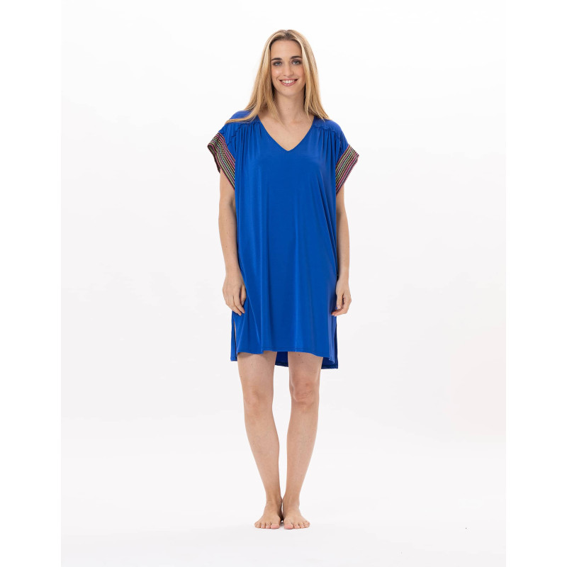 Kaftan en jersey PAMPELONNE 940 Bleu | Lingerie le Chat