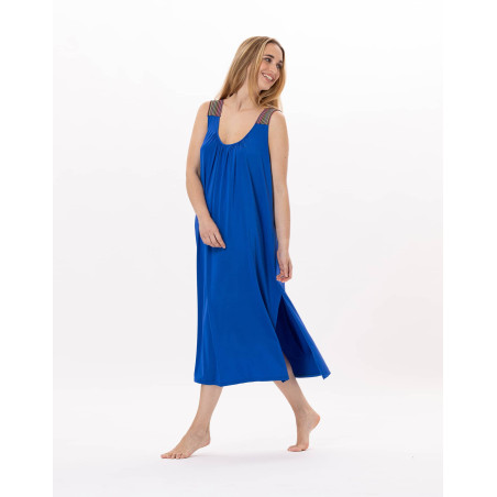 Robe en jersey PAMPELONNE 941 Bleu | Lingerie le Chat