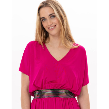 Robe en jersey PAMPELONNE 942 Fuchsia | Lingerie le Chat