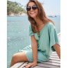 Kaftan en viscose RAMATUELLE 940 Vert d\'eau
