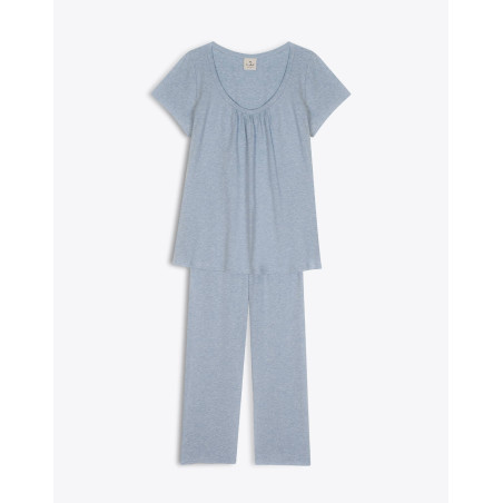 Pyjamas SMOOTHIE 802RL China Blue - Lingerie Le Chat