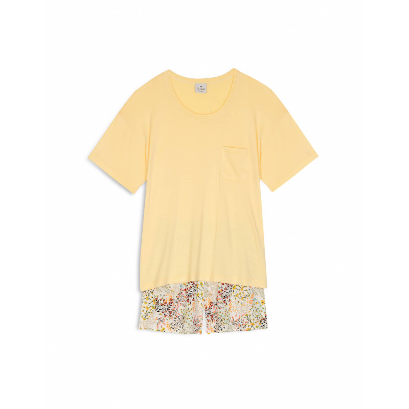 Pyjama shorts FANCY 500RL Straw yellow - Lingerie Le Chat