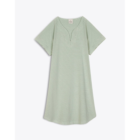 Nightdress SAVANAH 301RL Khaki/Ecru - Lingerie Le Chat