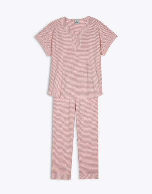 Pyjama SAVANAH 302RL Rose/Ecru - Lingerie Le Chat