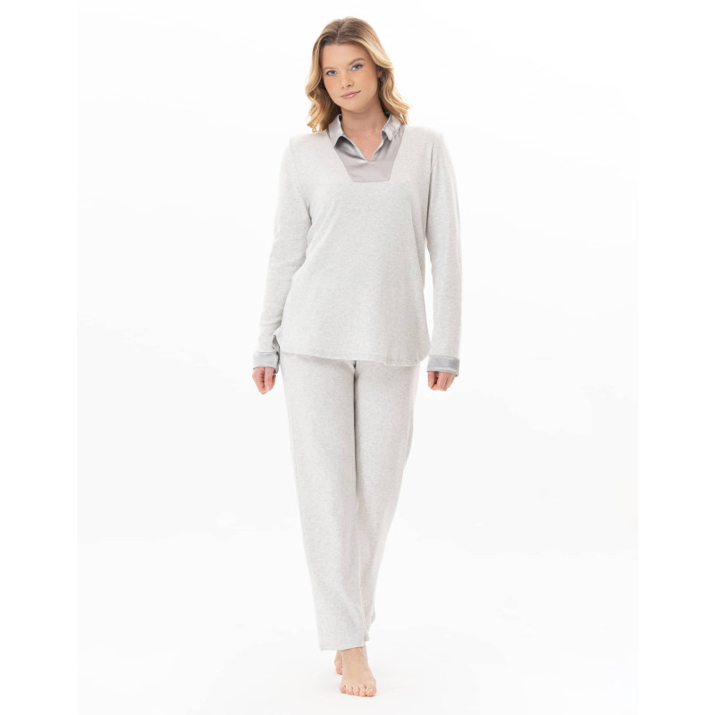 Pyjama en coton ANDY Gris Chine | Lingerie le Chat Pyjama en coton ANDY Gris Chine | Lingerie le Chat