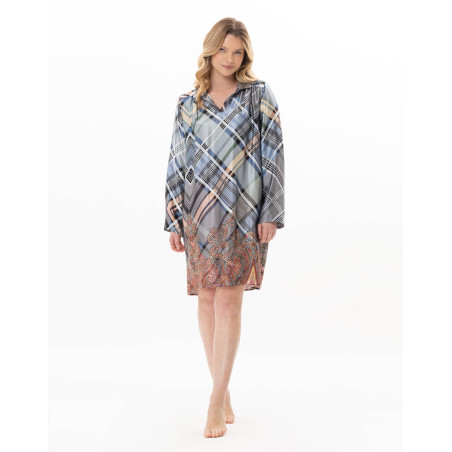 Chemise de nuit en viscose BRADLEY Multicolore | Lingerie le Chat