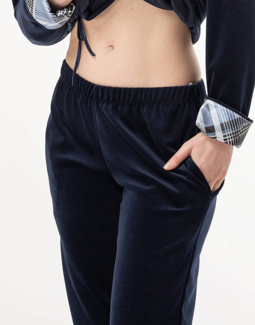 Ensemble homewear en velours BRADLEY Marine