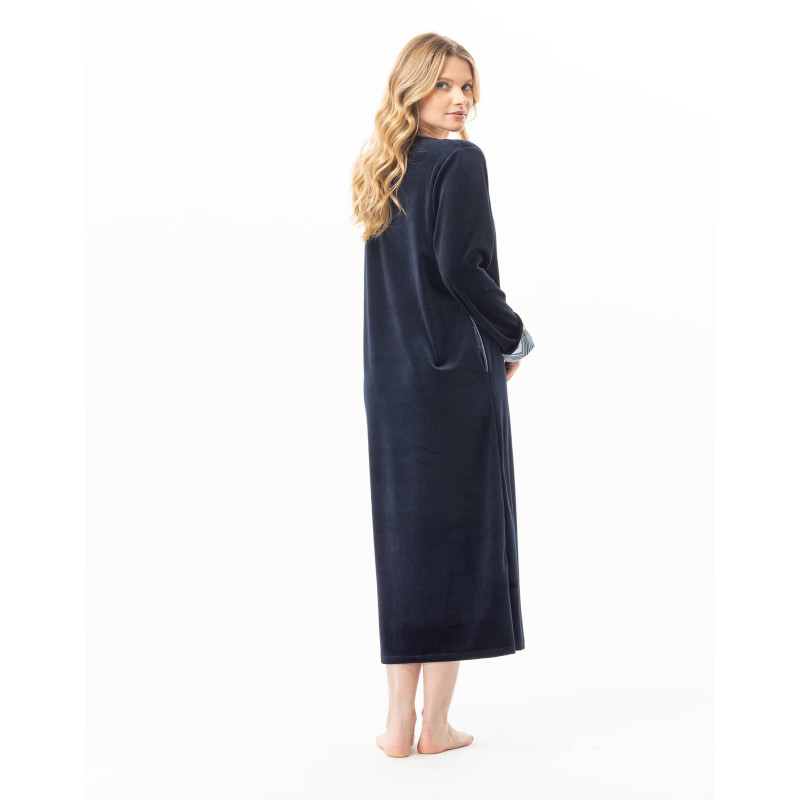 Robe en velours BRADLEY Marine | Lingerie le Chat