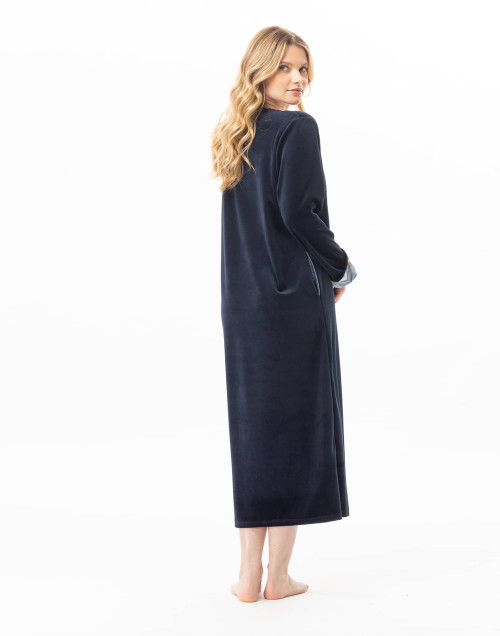 Robe en velours BRADLEY Marine | Lingerie le Chat