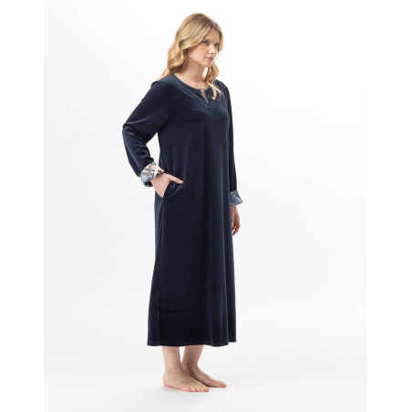 Velvet dress BRADLEY Navy Blue | Lingerie le Chat