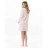 Chemise de nuit en coton COSY Rose/Gris