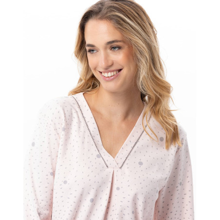 Cotton pyjamas COSY Pink/Grey | Lingerie le Chat