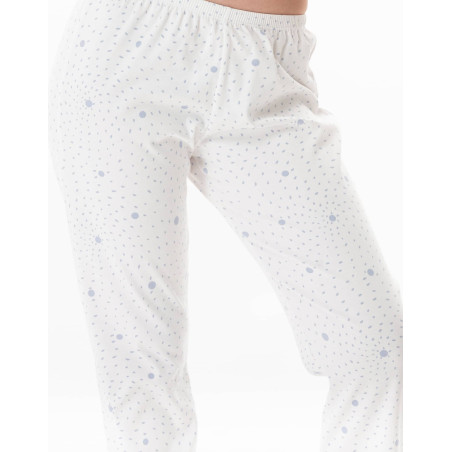 Cotton pyjamas COSY Ecru / Sky | Lingerie le Chat
