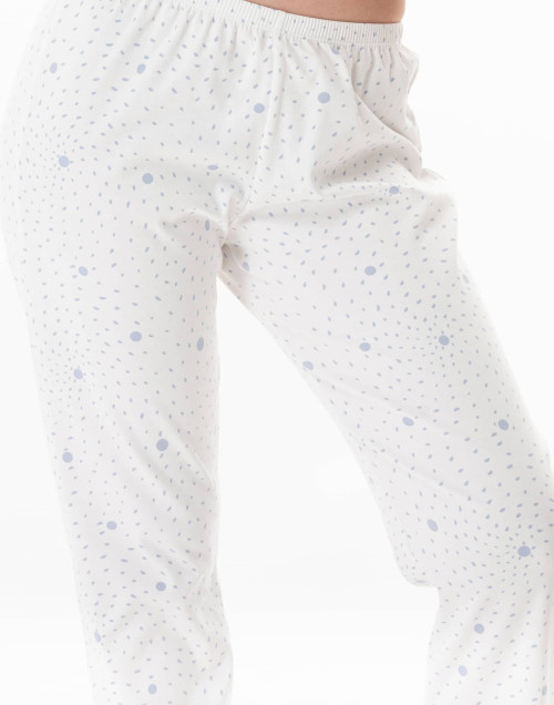 Cotton pyjamas COSY Ecru / Sky