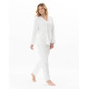 Pyjama en coton COSY Ecru / Ciel