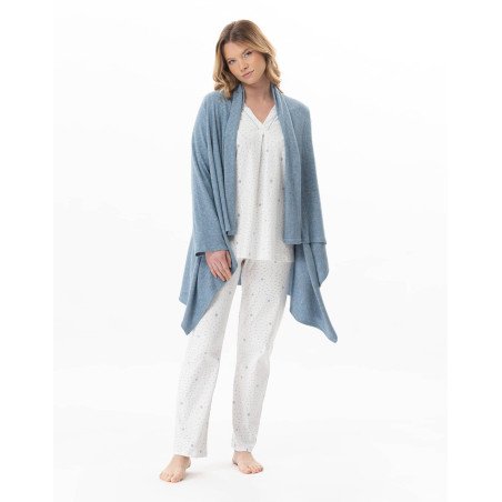 Cotton pyjamas COSY Ecru / Sky | Lingerie le Chat