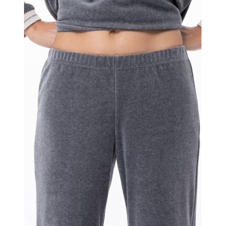 Ensemble homewear en velours COUNTRY Anthracite Chine | Lingerie le Chat