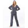 Ensemble homewear en velours COUNTRY Anthracite Chine
