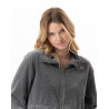 Ensemble homewear zippé en velours COUNTRY Anthracite Chine