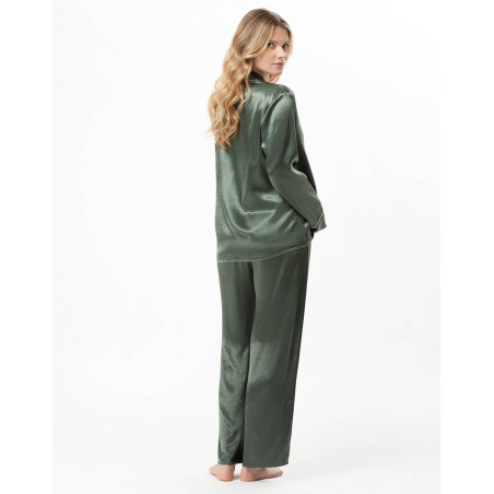 Pyjama boutonné en viscose DARCY Lichen | Lingerie le Chat