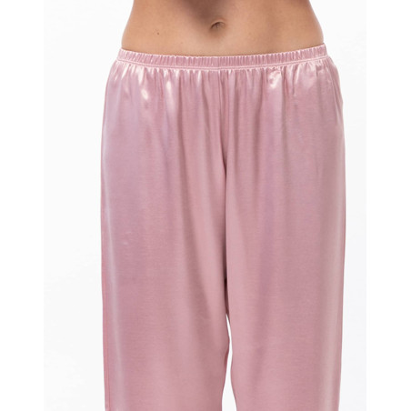 Pyjama boutoné en viscose DARCY Rose | Lingerie le Chat