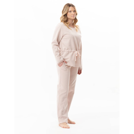Ensemble homewear en molleton lurex ECLAT Rose | Lingerie le Chat