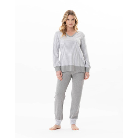 Cotton pyjamas FLOCON China Grey | Lingerie le Chat