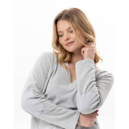 Microfleece homewear set FLOCON China Grey | Lingerie le Chat