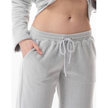 Microfleece button-down homewear set FLOCON China Grey | Lingerie le Chat