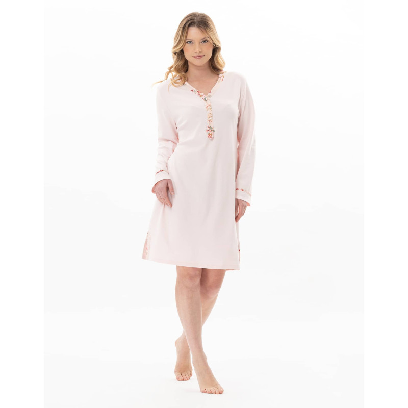 Chemise de nuit en coton GEORGIA Rose | Lingerie le Chat