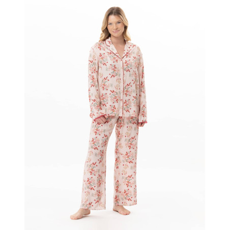 Pyjama boutonné en viscose GEORGIA Multicolore | Lingerie le Chat