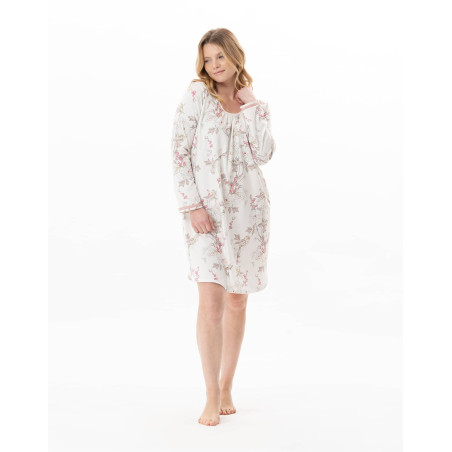 Chemise de nuit en coton modal KELLY Multicolore | Lingerie le Chat