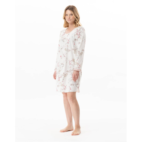 Chemise de nuit en coton modal KELLY Multicolore | Lingerie le Chat