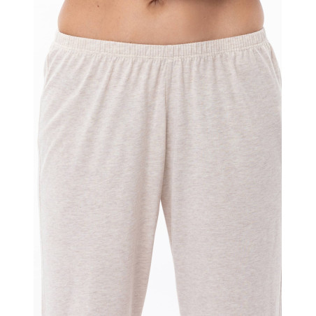 Pyjama en coton modal KELLY Beige Chine | Lingerie le Chat