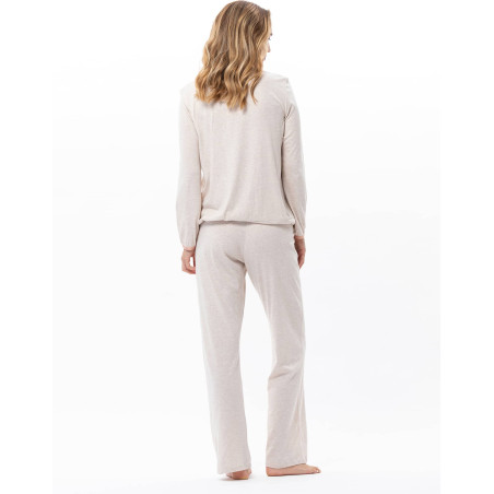Pyjama en coton modal KELLY Beige Chine | Lingerie le Chat