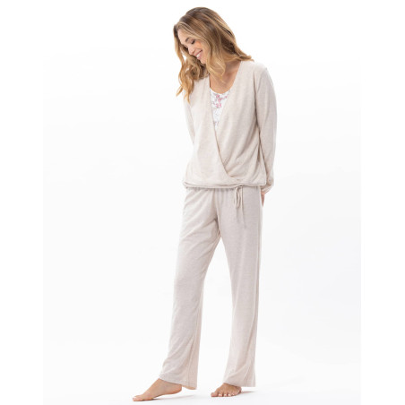 Modal cotton pyjamas KELLY Beige China | Lingerie le Chat