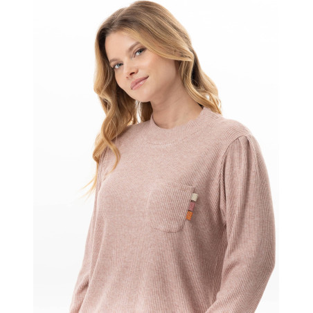 Lurex knitted homewear set KELLY Pink | Lingerie le Chat