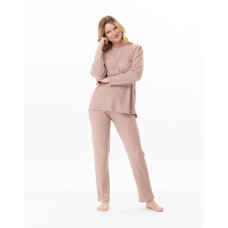 Lurex knitted homewear set KELLY Pink | Lingerie le Chat
