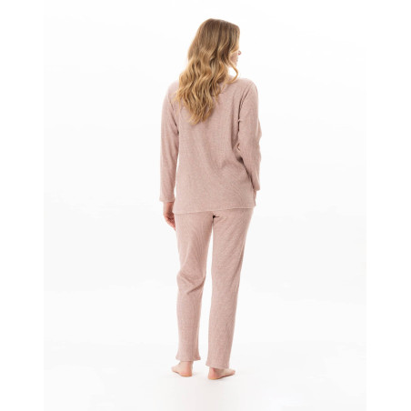Lurex knitted homewear set KELLY Pink | Lingerie le Chat