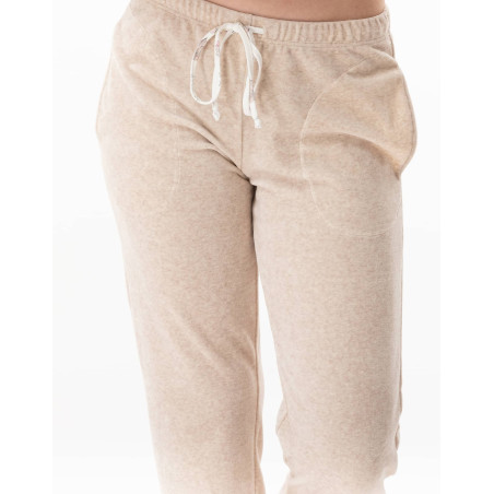 Pyjama en velours KELLY Beige Chine | Lingerie le Chat