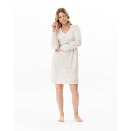 Chemise de nuit en coton LINETTE Multicolore | Lingerie le Chat