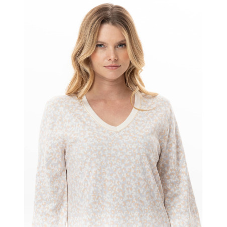 Chemise de nuit en coton LINETTE Multicolore | Lingerie le Chat