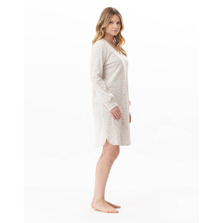 Chemise de nuit en coton LINETTE Multicolore | Lingerie le Chat