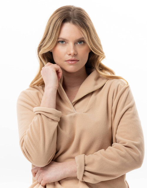 Microfleece homewear set LINETTE Caramel