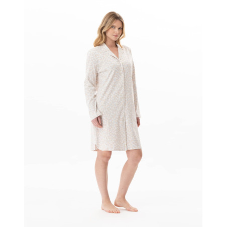 Cotton nightshirt LINETTE Multicolor | Lingerie le Chat