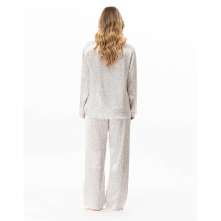 Viscose button-down pyjamas LINETTE Multicolor | Lingerie le Chat